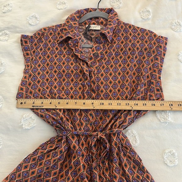 Dress forum sunny days romper geometric tassel button down small - Picture 9 of 10